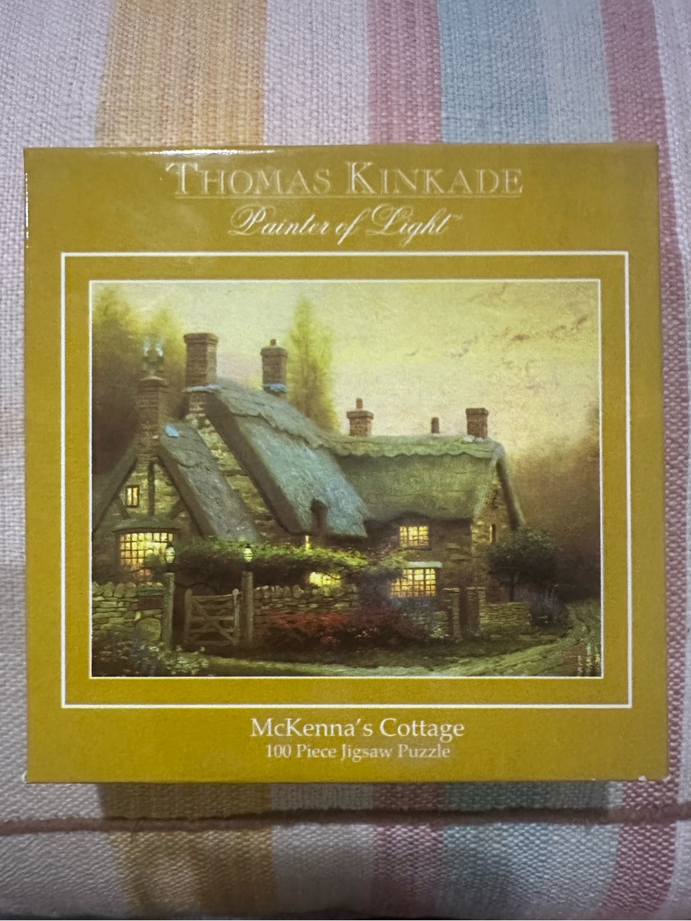 Vtg Thomas Kinkade McKenna’s Cottage 100 Piece Jigsaw Puzzle Ceaco 2001 Sealed